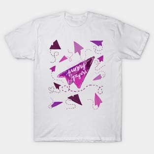 PINK PAPER AIRPLANES | SEE YOU IN THE FUNNY PAPERS T-Shirt